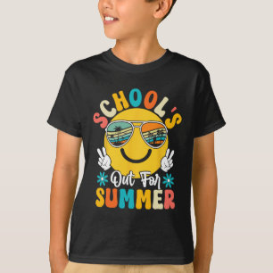 Day Of School Graduation Groovy Schools Out For Su T-Shirt