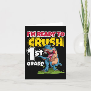 Day Of School I'm Ready To Crush 1st Grade 2024  Card