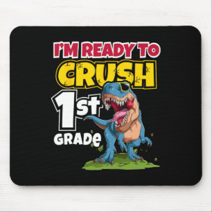 Day Of School I'm Ready To Crush 1st Grade 2024  Mouse Pad