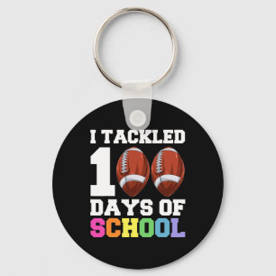 Day Of School Kids Football Key Ring
