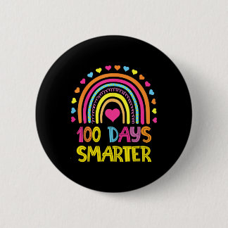 Day Of School Rainbow 100 Days Smarter Kindergarte 6 Cm Round Badge