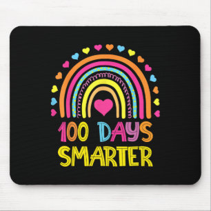 Day Of School Rainbow 100 Days Smarter Kindergarte Mouse Pad