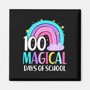Day Of School Rainbow Magical 100 Days Of School Magnet