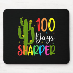 Day Of School Teacher - 100 Days Sharper Cactus  Mouse Pad