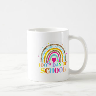 Day Of School Teacher - 100 Days Smarter Rainbow  Coffee Mug