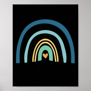 Day Of School Teacher - 100 Days Smarter Rainbow Poster