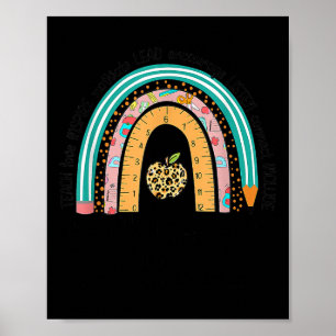 Day Of School Teacher - 100 Days Smarter Rainbow  Poster