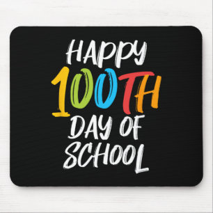 Day Of School Teacher Boys Girls Kids Happy 100 Da Mouse Pad
