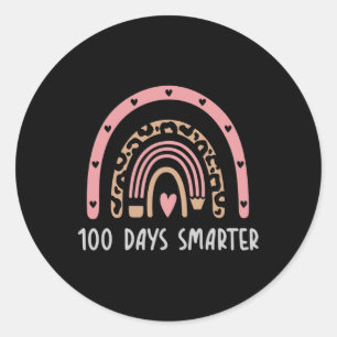 Day Of School Teacher Costume 100 Days Smarter Rai Classic Round Sticker