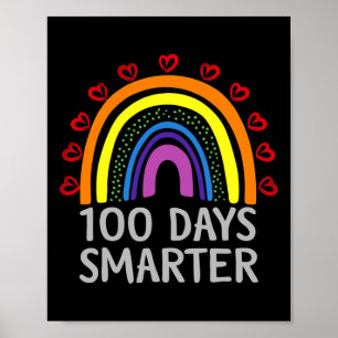 Day Of School Teacher Costume 100 Days Smarter Rai Poster