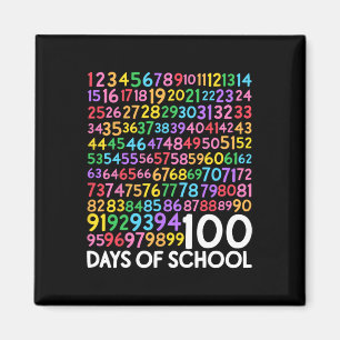 Day Of School Teacher Kids 100 Days Math Numbers Magnet