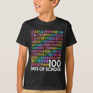 Day Of School Teacher Kids 100 Days Math Numbers  T-Shirt