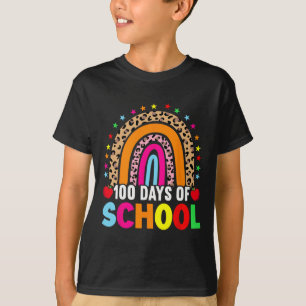 Day Of School Teachers 100 Days Smarter Rainbow 1  T-Shirt