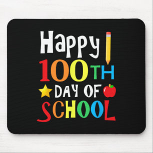 Day Of School Teachers Kids Child Happy 100 Days 1 Mouse Pad