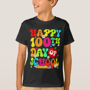Day Of School Teachers Kids Child Happy 100 Days 4 T-Shirt
