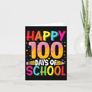 Day Of School Teachers Kids Child Happy 100 Days 5 Card