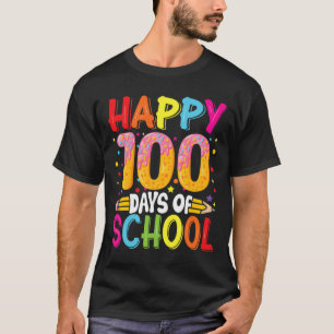 Day Of School Teachers Kids Child Happy 100 Days 5 T-Shirt