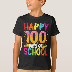 Day Of School Teachers Kids Child Happy 100 Days 5 T-Shirt