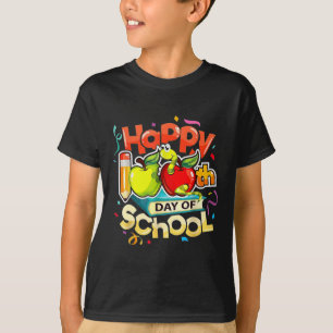 Day Of School Teachers Kids Child Happy 100 Days 6 T-Shirt