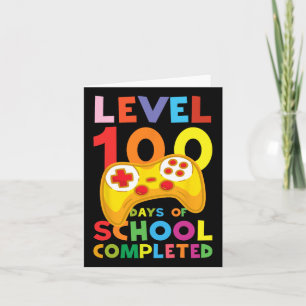 Day Of School Teachers Students Kids 100 Days  Card
