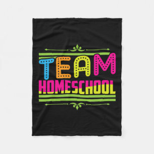 Day Of School Team Homeschool Teacher Fleece Blanket