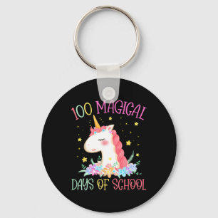 Day Of School Unicorn 100 Magical Days Girls Teach Key Ring