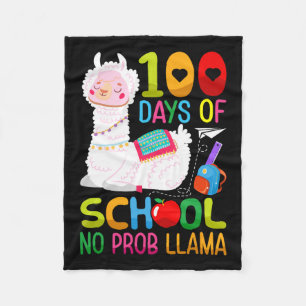 Day Of School Unicorn Girls 100 Days Of School 1 Fleece Blanket