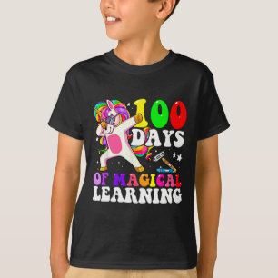 Day Of School Unicorn Girls 100 Days Of School T-Shirt