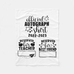 Day Of School Year 2022-2023 Autographs Graduation Fleece Blanket