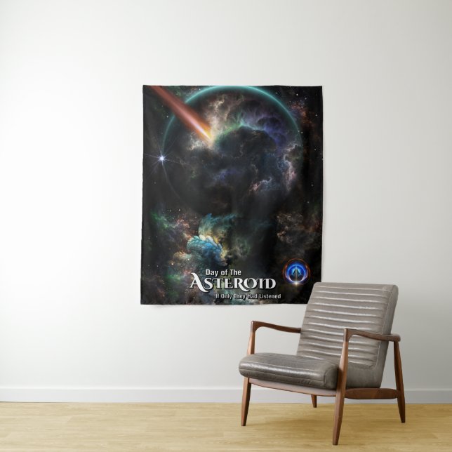 Day Of The Asteroid SciFi Fractal Art Tapestry (In Situ)