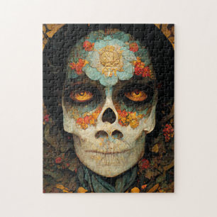 Day Of The Dead 1 Fantasy Skull Jigsaw Puzzle
