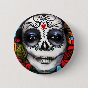 Day of the Dead 6 Cm Round Badge
