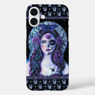 Day of the dead art by Renee Lavoie iPhone 16 Plus Case