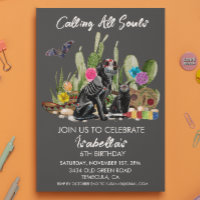 Day of the Dead Birthday Party Watercolor Fiesta
