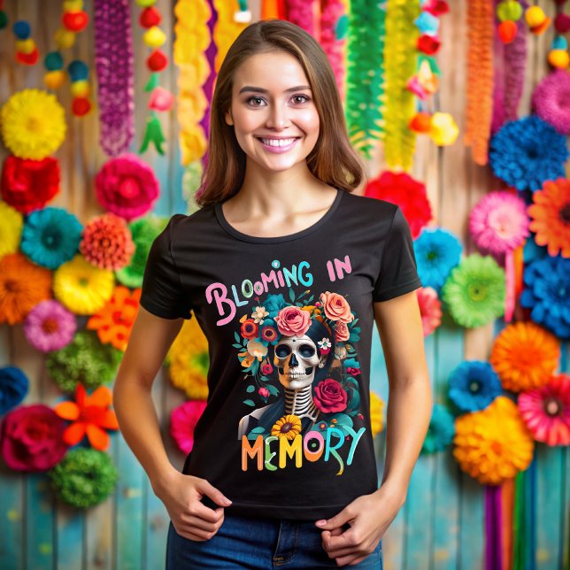 Day of the dead, Blooming in memory T-Shirt (Creator Uploaded)