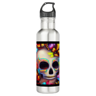 Day of the Dead Butterflies 1 710 Ml Water Bottle
