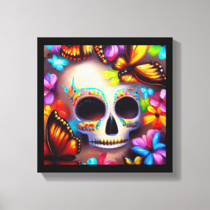 Day of the Dead Butterflies 1 Canvas Print
