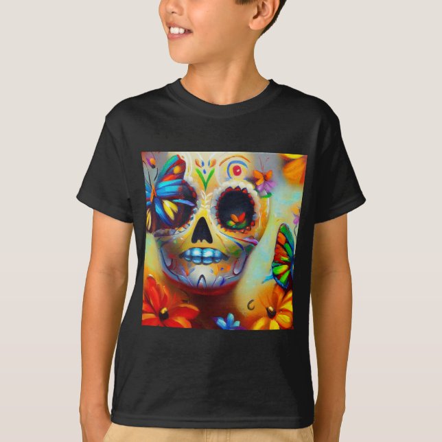 Day of the Dead Butterflies 2 T-Shirt (Front)
