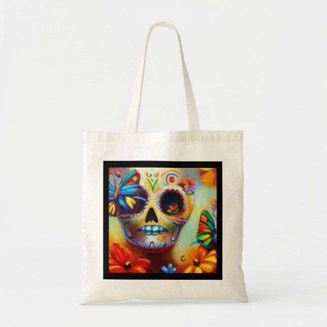 Day of the Dead Butterflies 2 Tote Bag (Front)