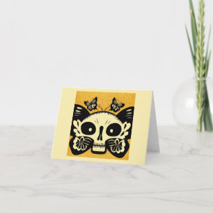 Day of the Dead Butterflies Woodcut 1 Card