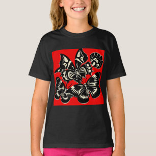Day of the Dead Butterflies Woodcut 2 T-Shirt