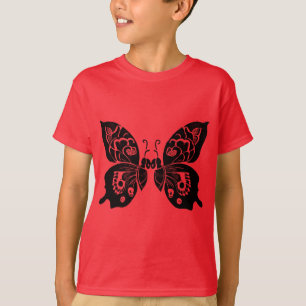 Day of the Dead Butterflies Woodcut 4 T-Shirt