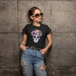 Day of the Dead Candy Skull - Día de Muertos Skull T-Shirt