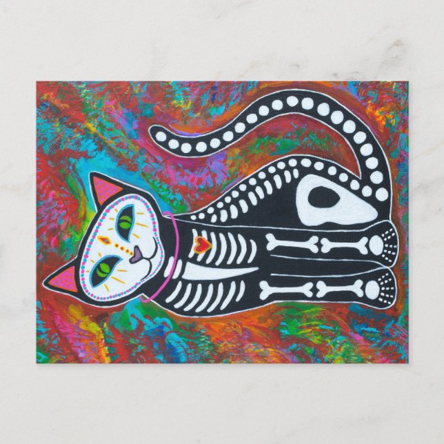 Day of the Dead Cat II Postcard (Front)