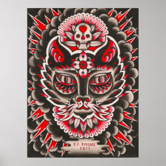 Day of the Dead Cat Poster