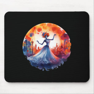 Day Of The Dead Catrina Lady Sugar Skull Dia De Lo Mouse Pad