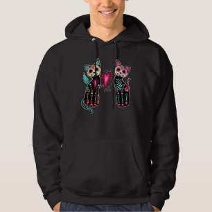 Day of the Dead Cats  Cat  Dia De Los Muertos Hoodie