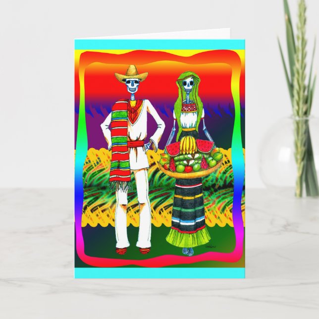 Day Of The Dead Celebration Card (Front)