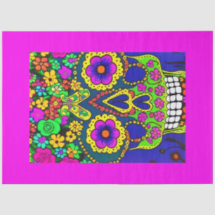 day of the dead celebration in bright colours  tissue paper