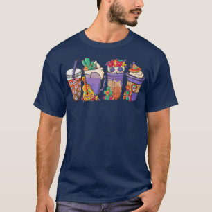 Day Of The Dead Coffee Latte Iced Warm Cosy Autumn T-Shirt